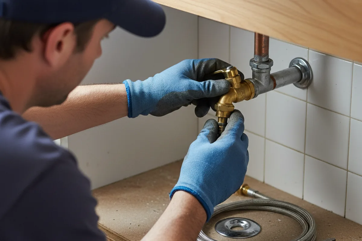 Shutoff valve and fitting work during Emergency Plumbing in Ramsey